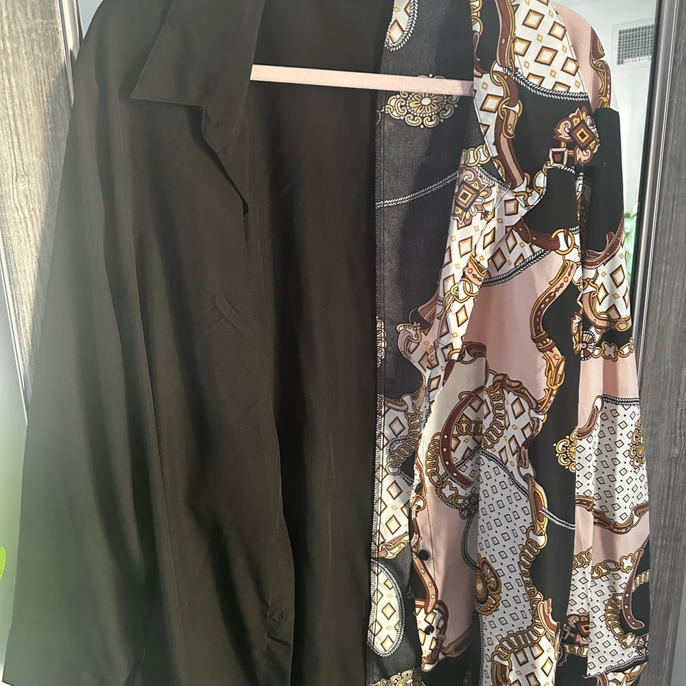 Black and Patterned Blouse